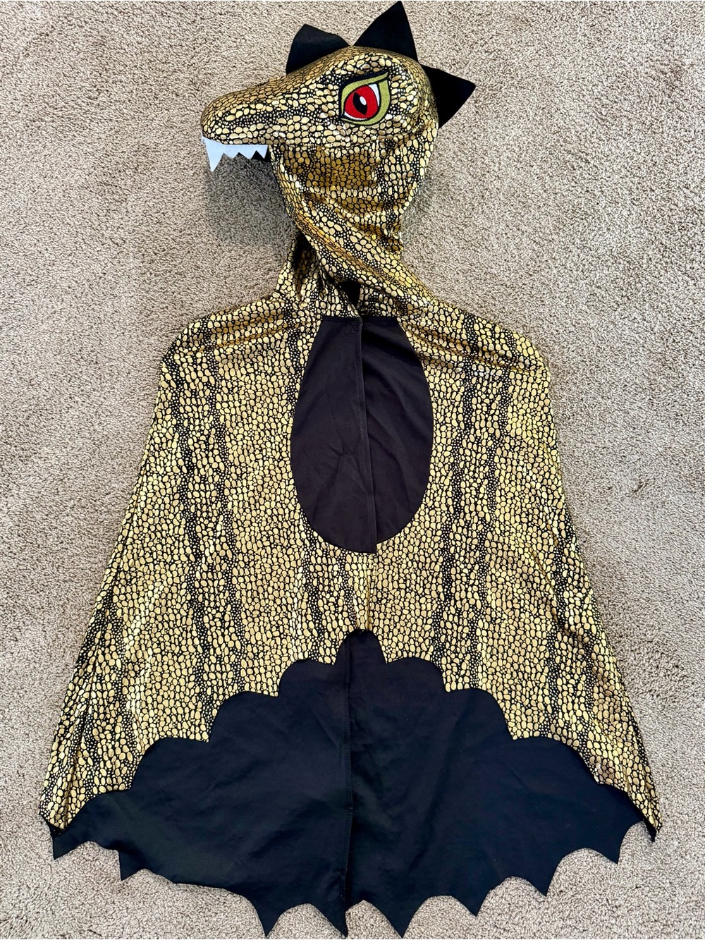 H&M Kids Gold Dragon Cape Costume – Size 3-10T